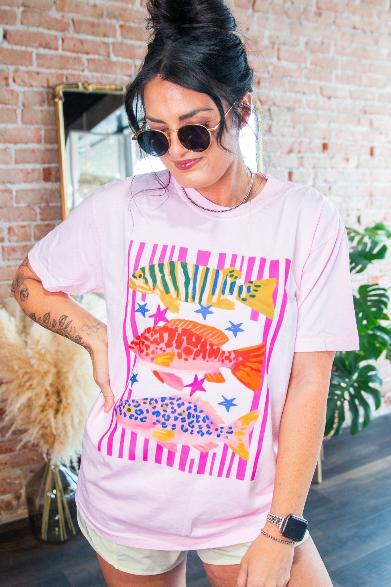 Vintage Coastal Fish Graphic Tee | Comfort Colors Soft Cotton - Southern Chic Tees & Boutique