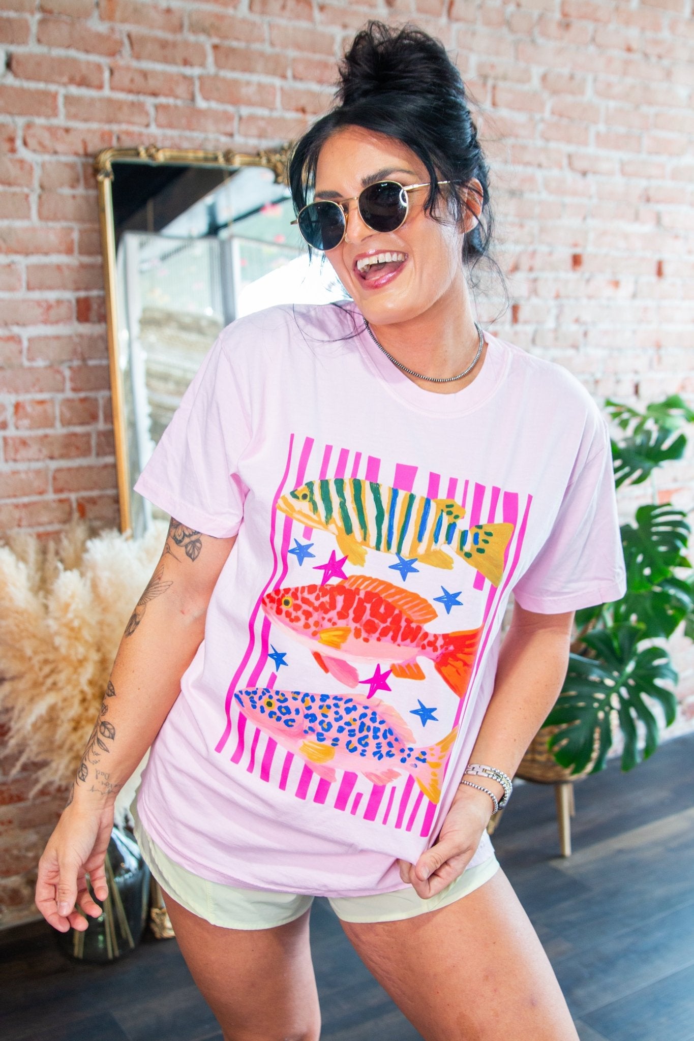 Vintage Coastal Fish Graphic Tee | Comfort Colors Soft Cotton - Southern Chic Tees & Boutique