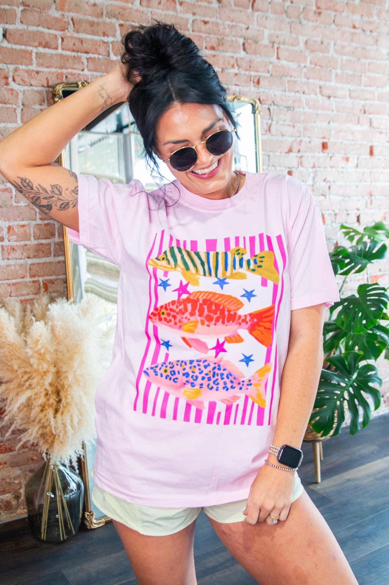 Vintage Coastal Fish Graphic Tee | Comfort Colors Soft Cotton - Southern Chic Tees & Boutique