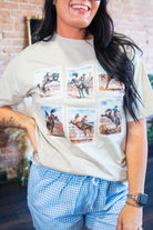 Vintage Rodeo Stamp Graphic Tee – Retro Western Cotton T-Shirt - Southern Chic Tees & Boutique