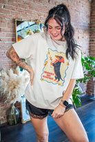 Weenies & Martinis: Oversized Boxy Dachshund Graphic Tee - Southern Chic Tees & Boutique