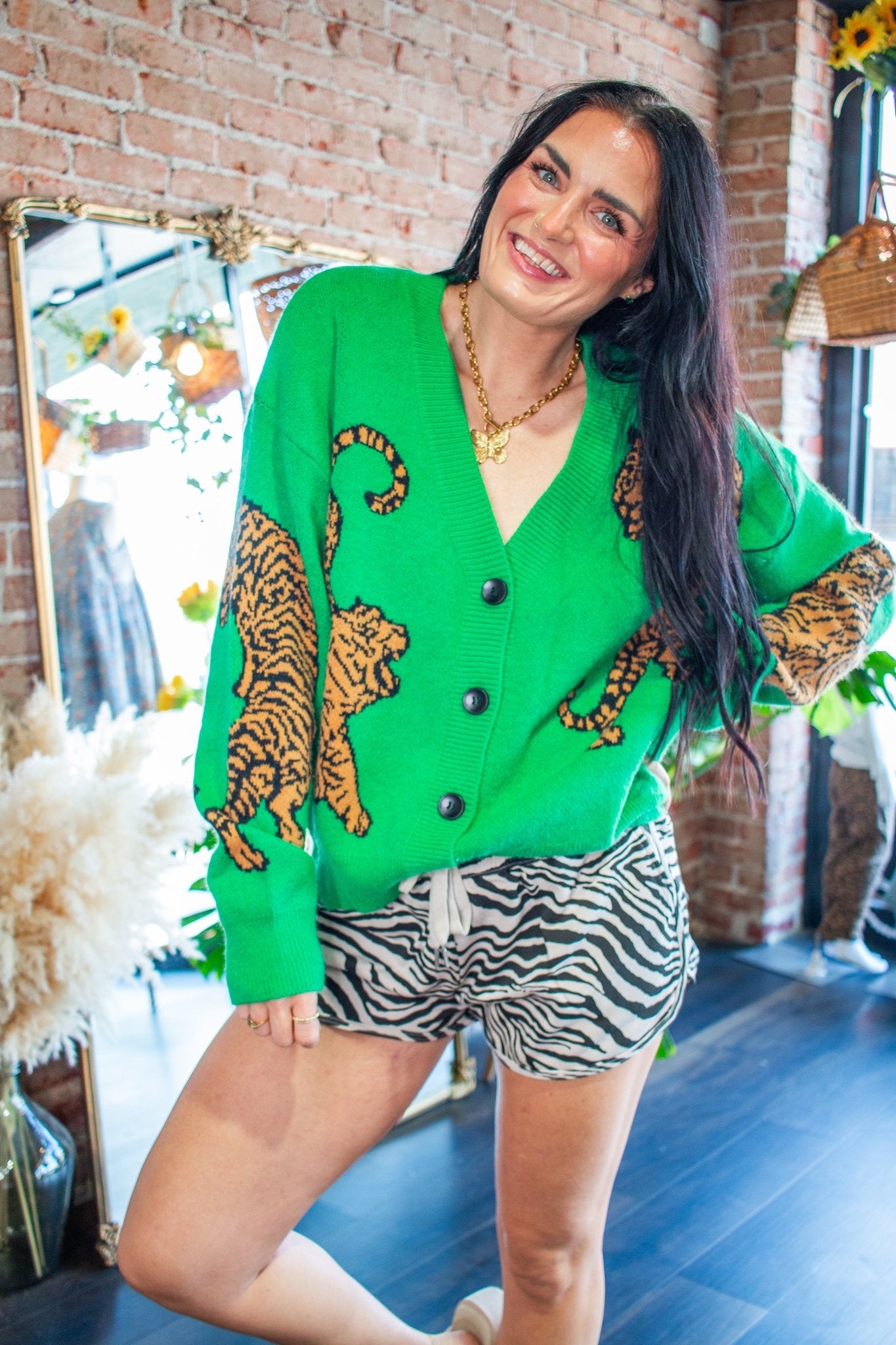 Wild Side Zebra High-Rise Dolphin Shorts - Southern Chic Tees & Boutique