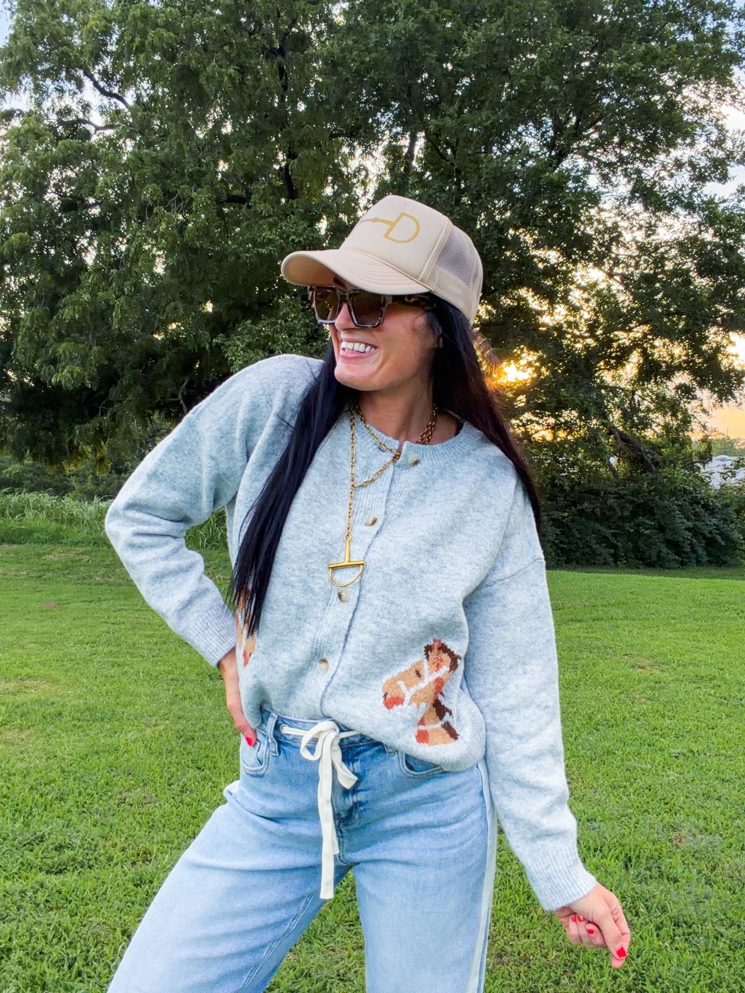 Wild Spirit Horse Graphic Cropped Cardigan - Southern Chic Tees & Boutique