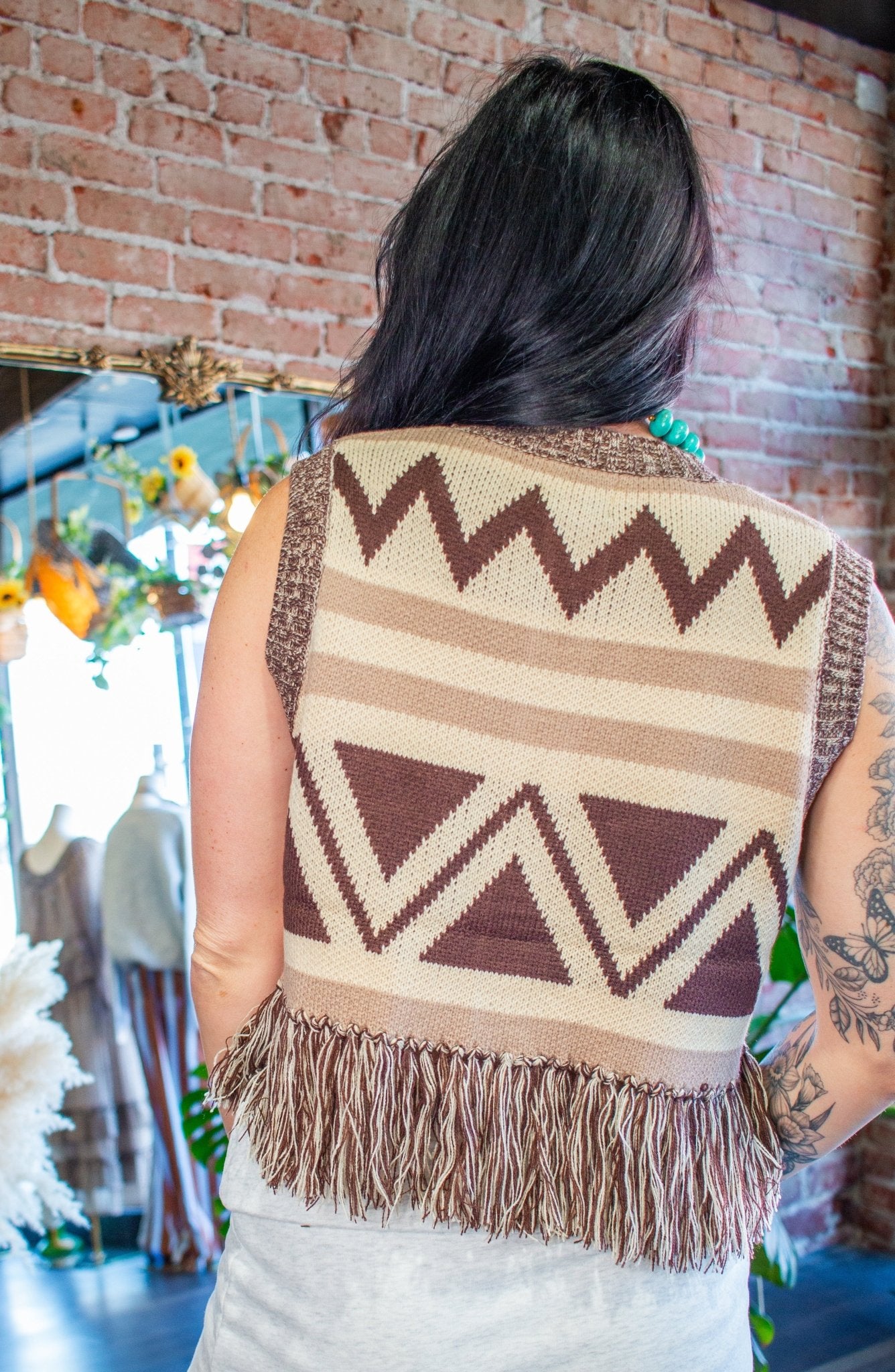 Wild West Boho Fringe Knit Sweater Vest - Southern Chic Tees & Boutique