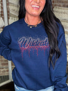Wildcat Rhinestone Drip Sweatshirt - Southern Chic Tees & Boutique