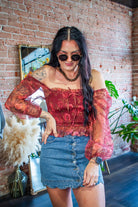 Wildflower Romance Smocked Floral Chiffon Blouse - Southern Chic Tees & Boutique
