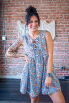 Wildflower Romance: Tie-Front Cotton Babydoll Dress - Southern Chic Tees & Boutique
