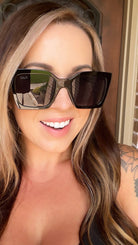 Wylie - Women's Oversized Square Sunglasses: Black - Southern Chic Tees & Boutique